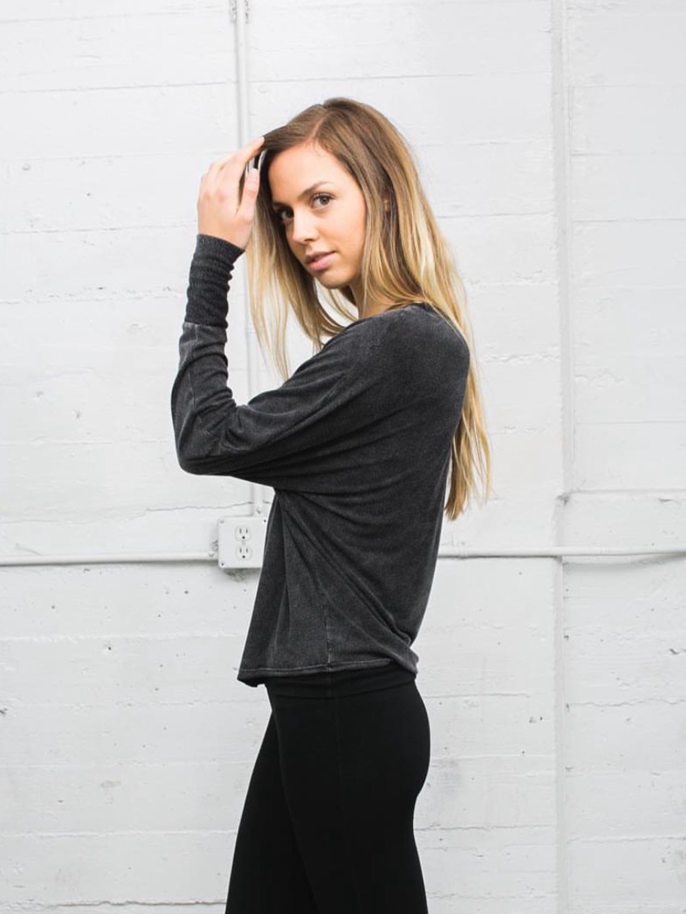 Joah Brown Ribbed Long sleeve